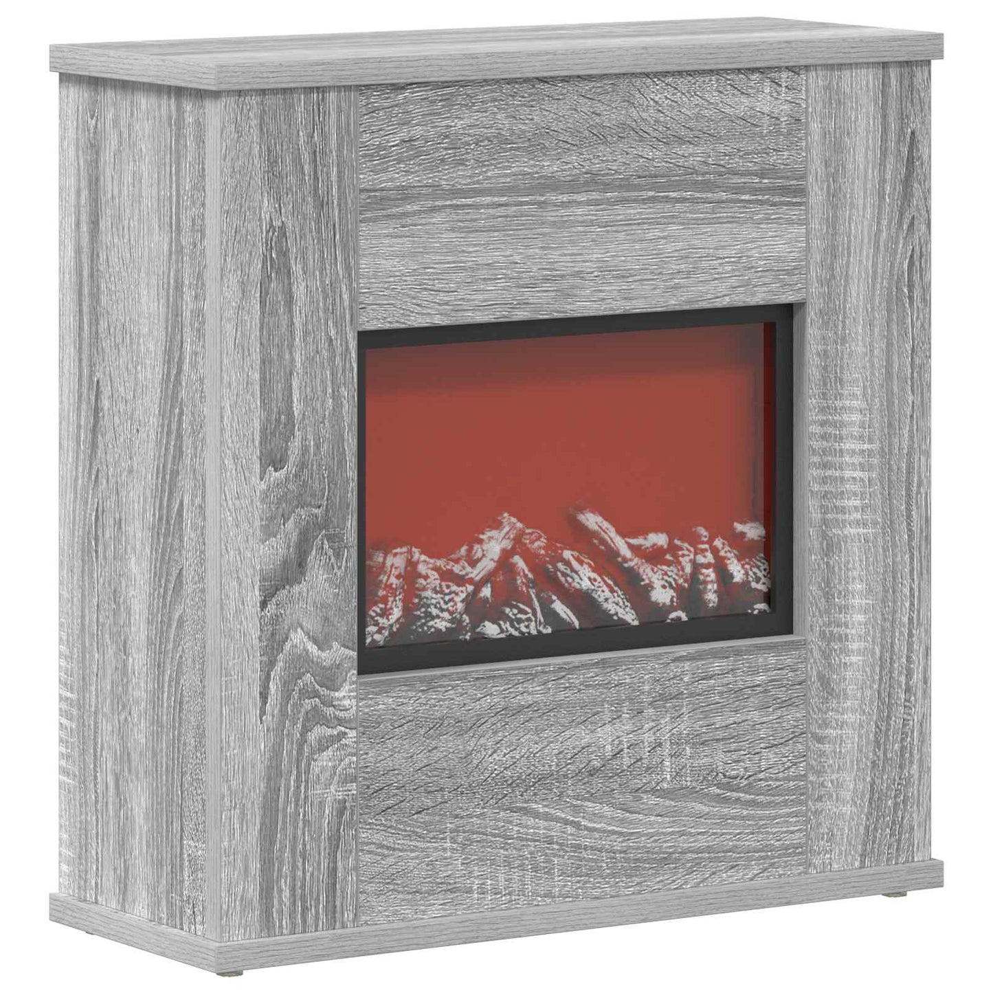 vidaXL Ηλεκτρικό τζάκι Γκρι Sonoma 47 x 18 x 48 cm Επεξεργασμένο ξύλο
