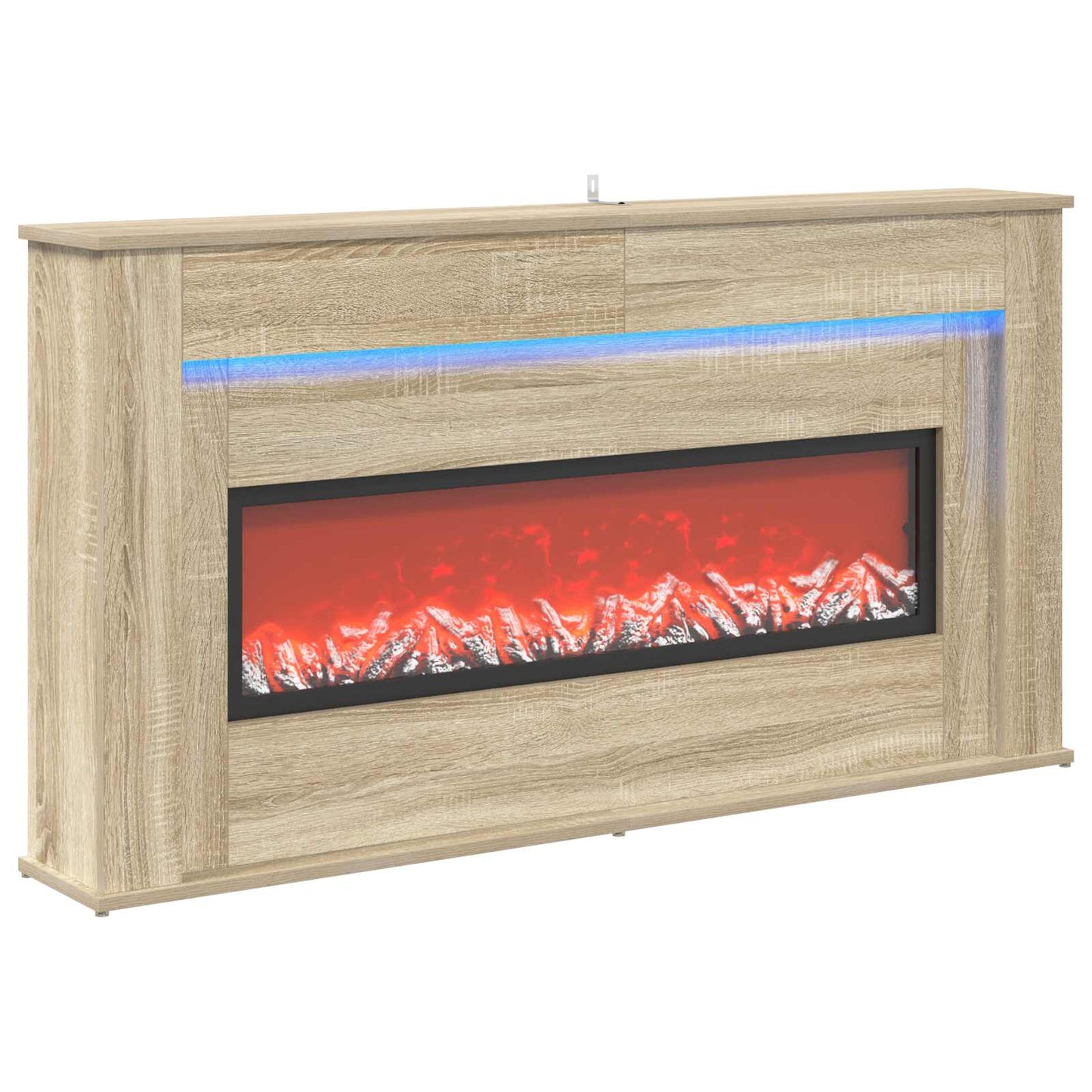 vidaXL Τζάκι με ταινία LED Sonoma 130 x 20 x 69,5 cm