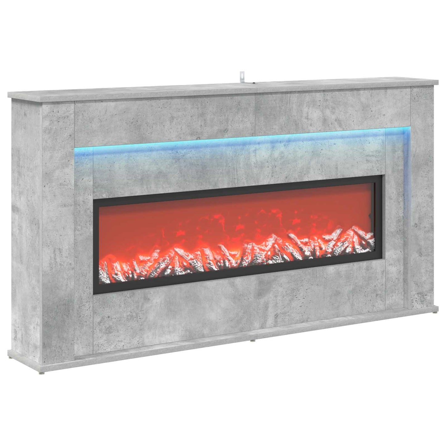 vidaXL Τζάκι με ταινία LED Σκυρόδεμα 130 x 20 x 69,5 cm
