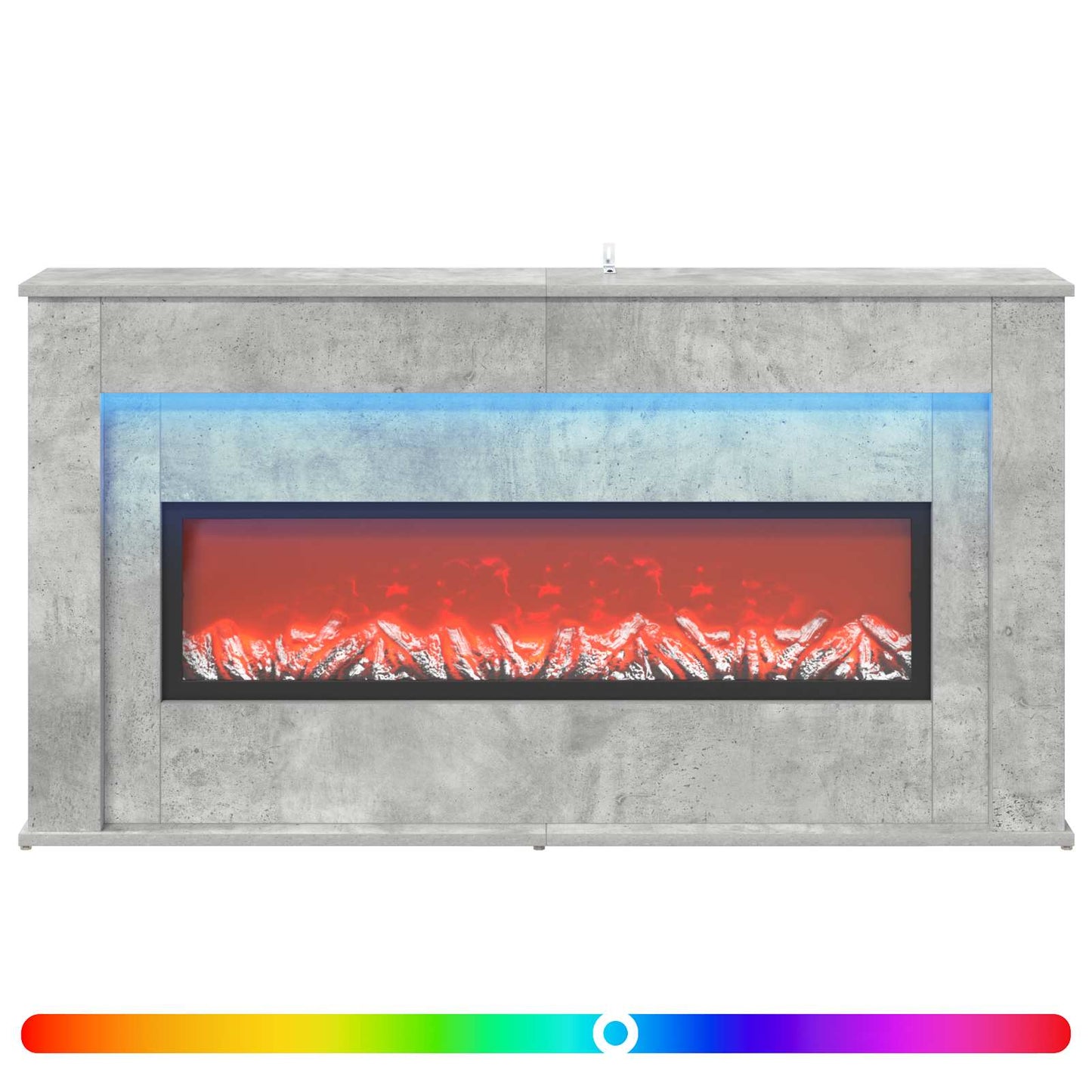 vidaXL Τζάκι με ταινία LED Σκυρόδεμα 130 x 20 x 69,5 cm