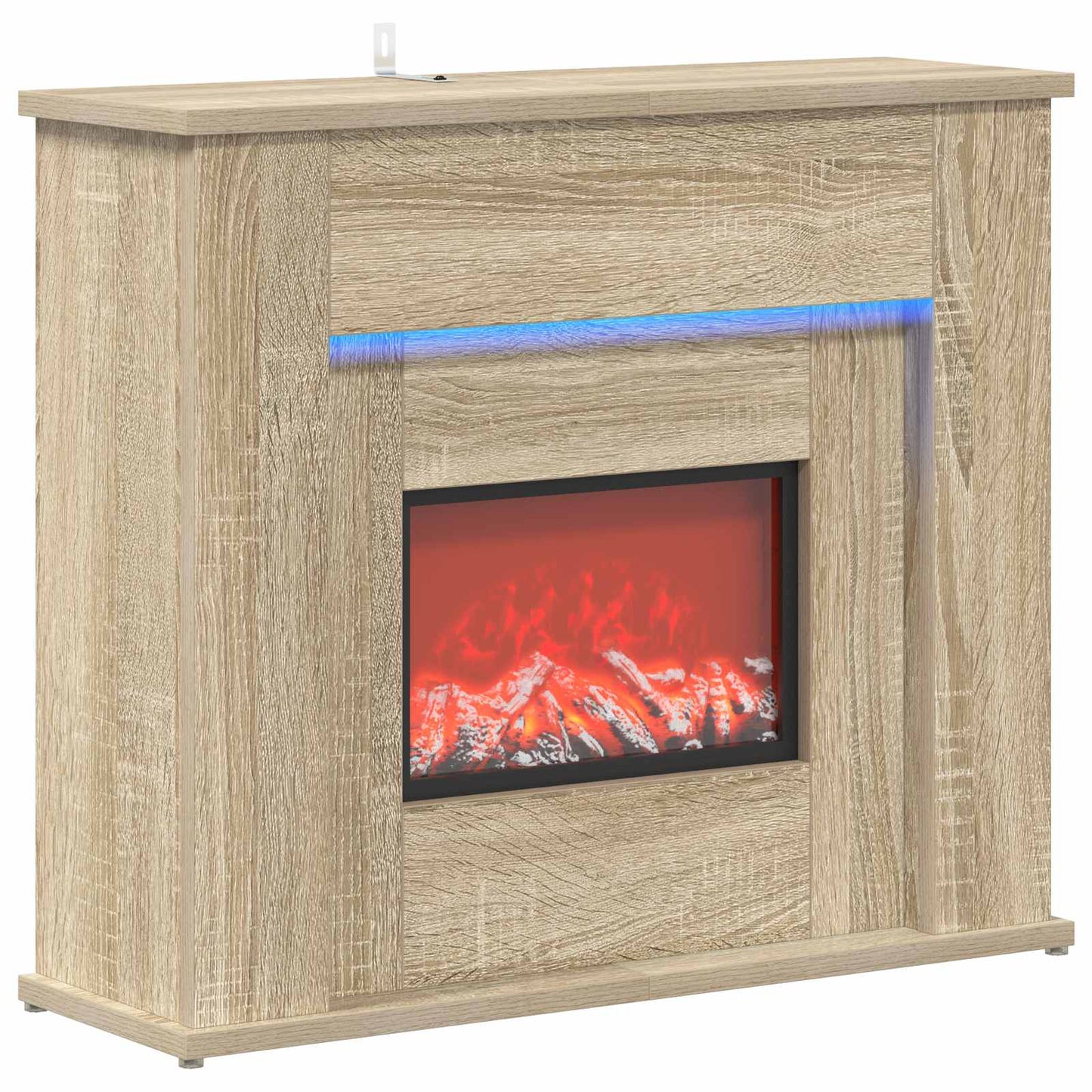 vidaXL Τζάκι με ταινία LED Sonoma 63 x 20 x 54,5 cm Επεξεργασμένο ξύλο