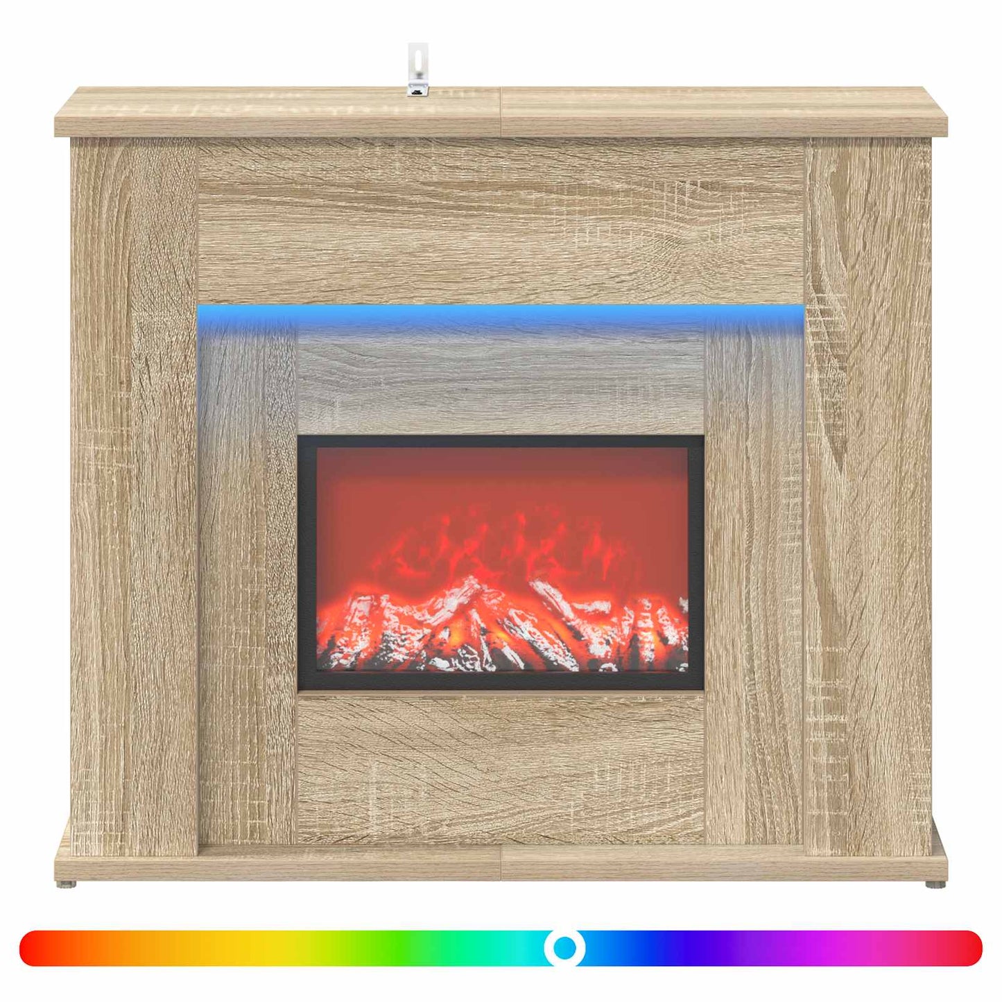 vidaXL Τζάκι με ταινία LED Sonoma 63 x 20 x 54,5 cm Επεξεργασμένο ξύλο