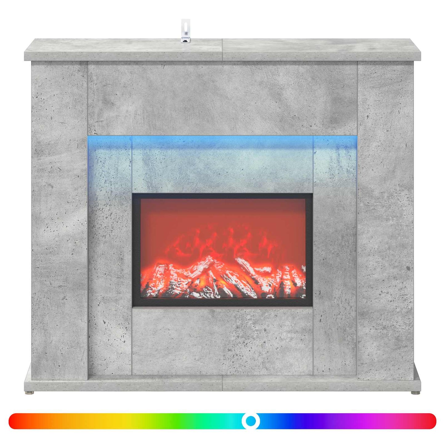 vidaXL Τζάκι με ταινία LED Σκυρόδεμα 63 x 20 x 54,5 cm