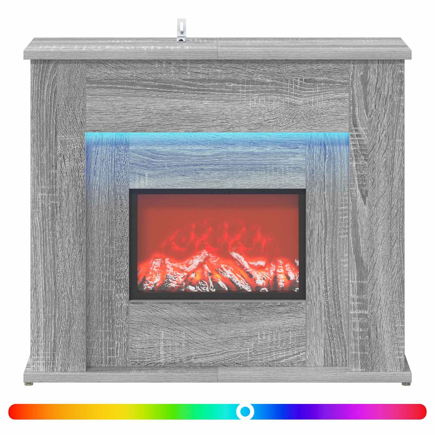 vidaXL Τζάκι με ταινία LED Γκρι Sonoma 63 x 20 x 54,5 cm