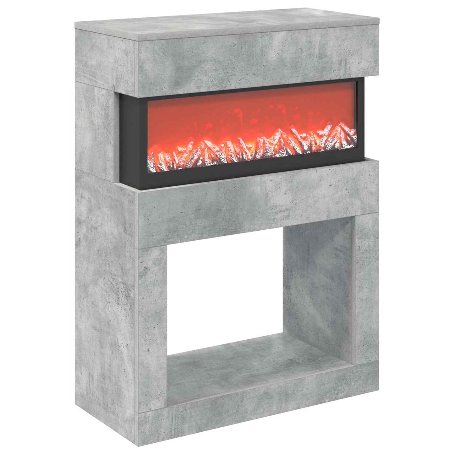 vidaXL Ηλεκτρικό τζάκι Σκυρόδεμα 64 x 30 x 87 cm Επεξεργασμένο ξύλο