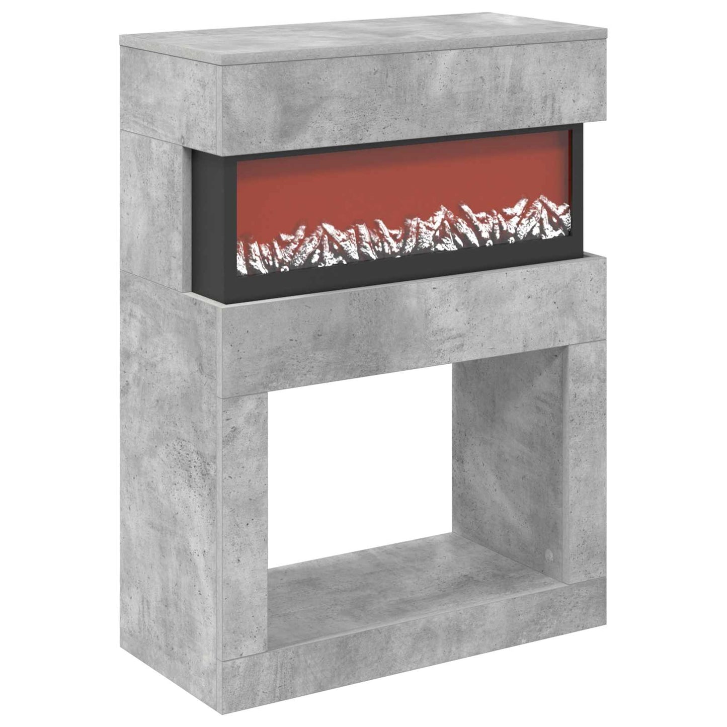 vidaXL Ηλεκτρικό τζάκι Σκυρόδεμα 64 x 30 x 87 cm Επεξεργασμένο ξύλο