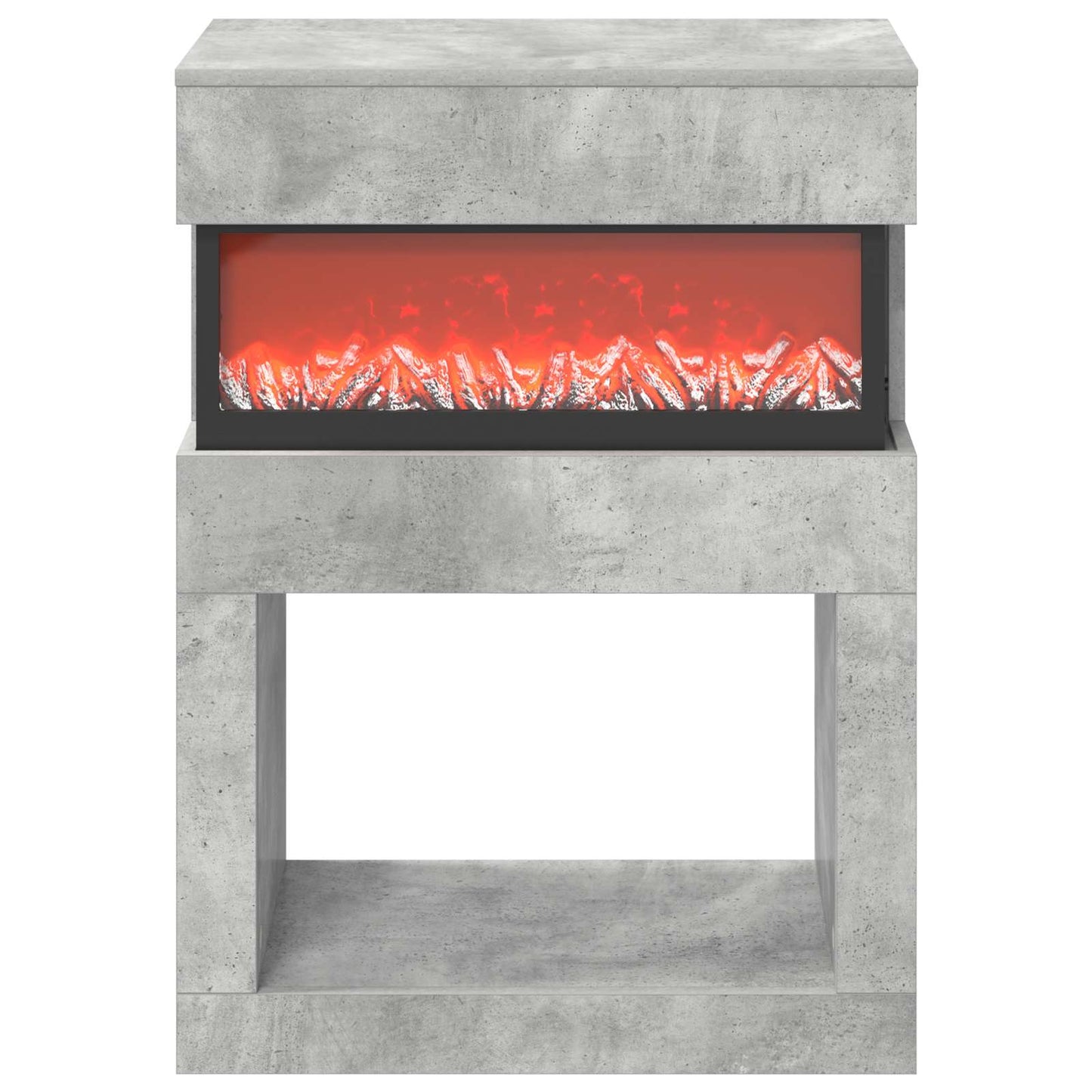 vidaXL Ηλεκτρικό τζάκι Σκυρόδεμα 64 x 30 x 87 cm Επεξεργασμένο ξύλο