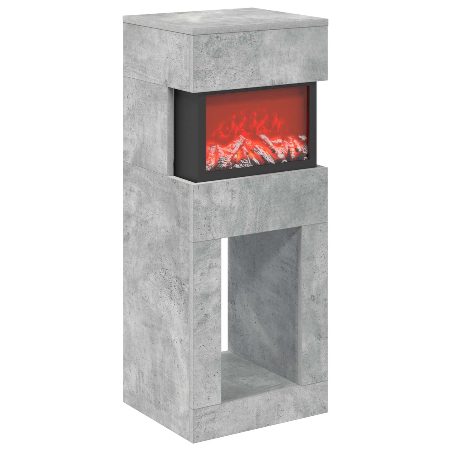 vidaXL Ηλεκτρικό τζάκι Σκυρόδεμα 35 x 30 x 86 cm Επεξεργασμένο ξύλο