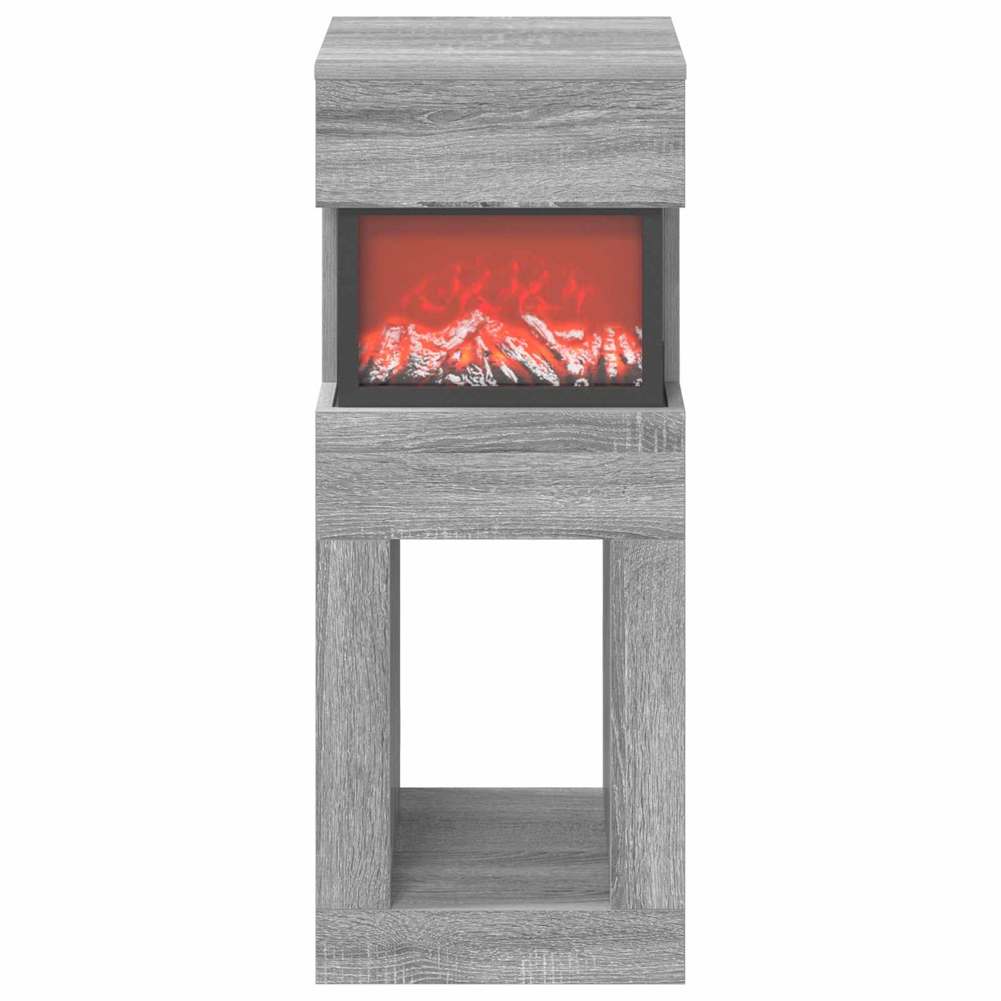 vidaXL Ηλεκτρικό τζάκι Γκρι Sonoma 35 x 30 x 86 cm Επεξεργασμένο ξύλο