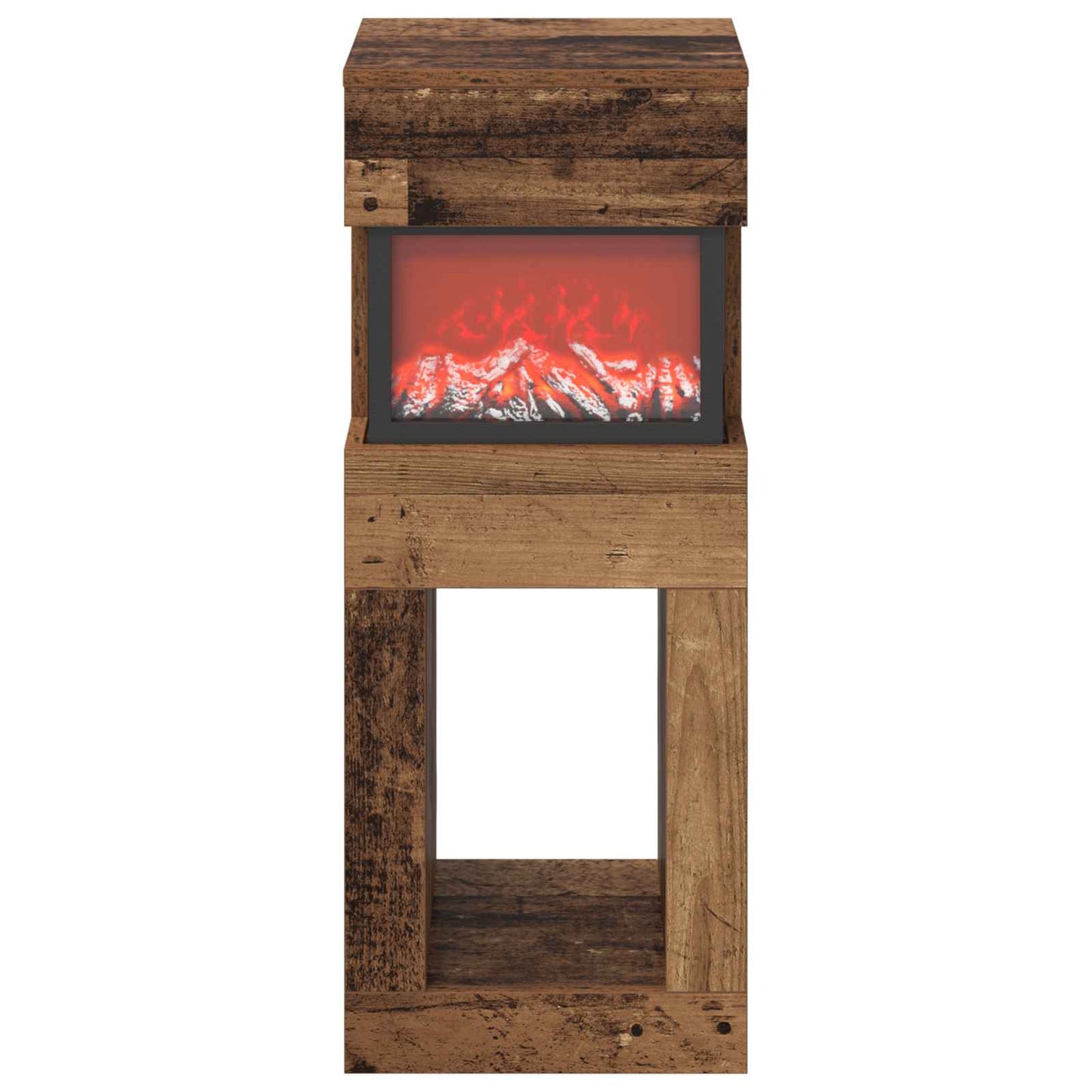 vidaXL Ηλεκτρικό τζάκι Παλαιωμένο ξύλο 35 x 30 x 86 cm