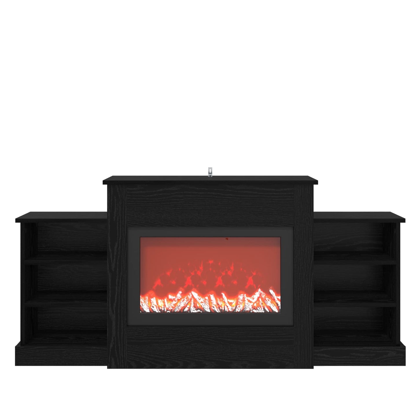 vidaXL Ηλεκτρικό τζάκι Μαύρη Δρυς 140 x 30 x 67 cm Επεξεργασμένο ξύλο