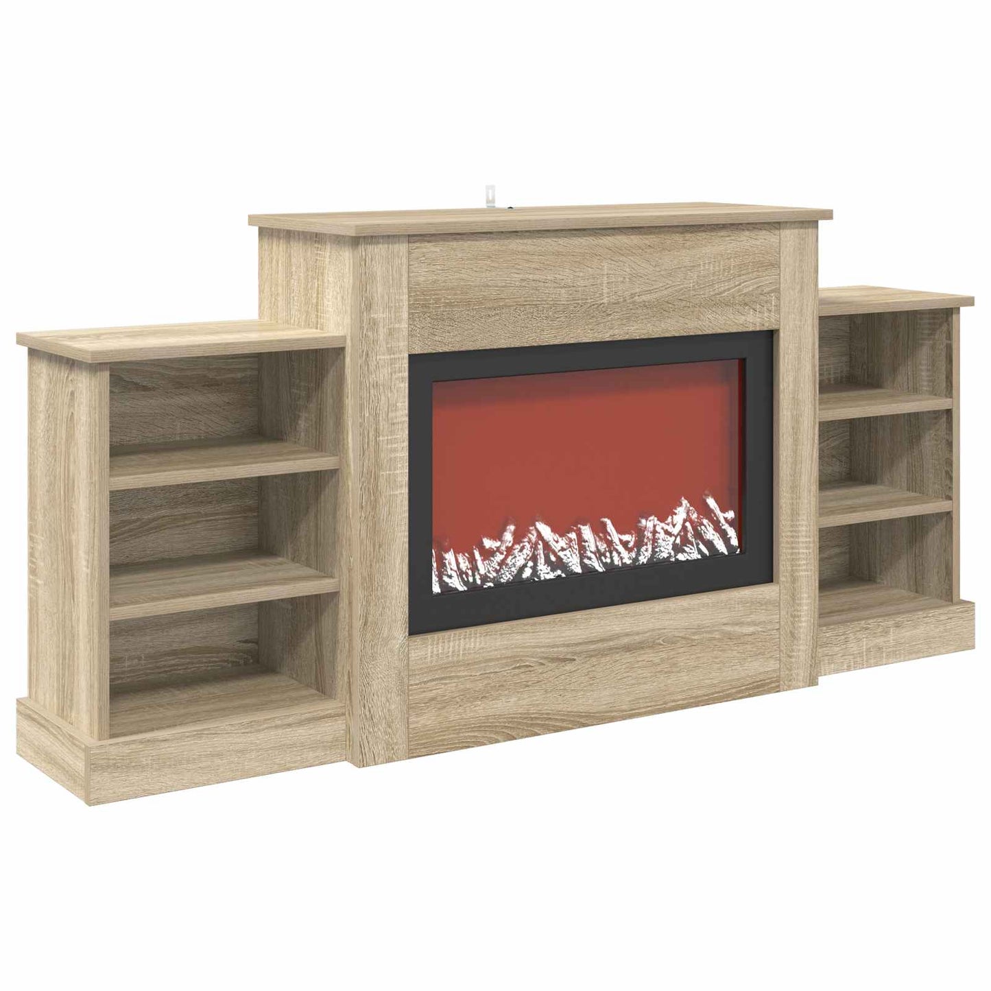vidaXL Ηλεκτρικό τζάκι Sonoma 140 x 30 x 67 cm Επεξεργασμένο ξύλο