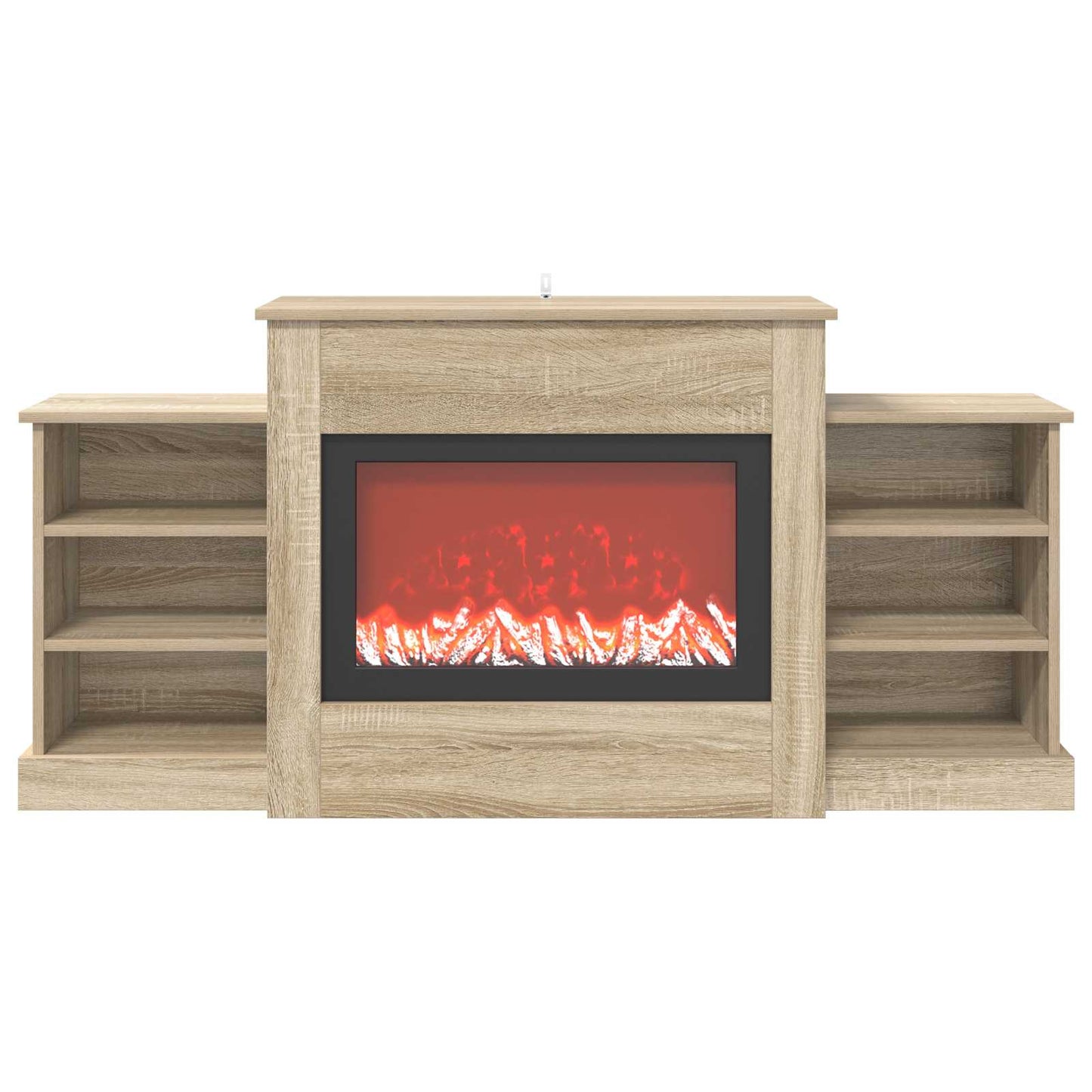 vidaXL Ηλεκτρικό τζάκι Sonoma 140 x 30 x 67 cm Επεξεργασμένο ξύλο