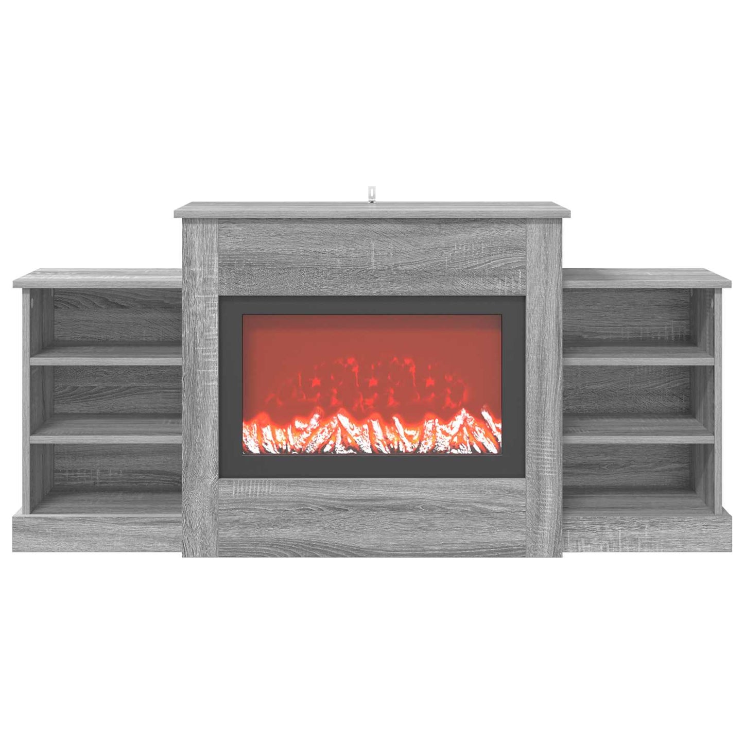 vidaXL Ηλεκτρικό τζάκι Γκρι Sonoma 140 x 30 x 67 cm Επεξεργασμένο ξύλο