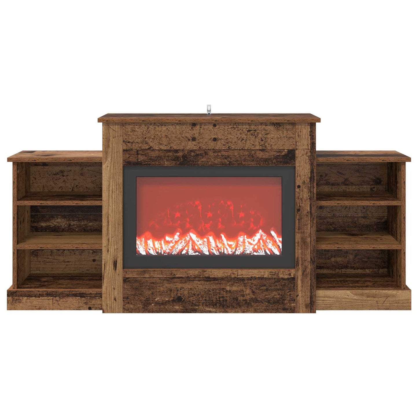 vidaXL Ηλεκτρικό τζάκι Παλαιωμένο ξύλο 140 x 30 x 67 cm
