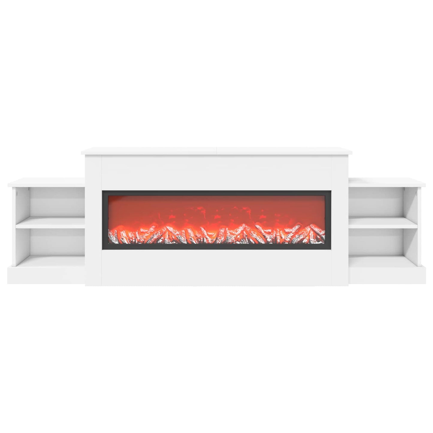vidaXL Ηλεκτρικό τζάκι Λευκό 177 x 30 x 56,5 cm Επεξεργασμένο ξύλο
