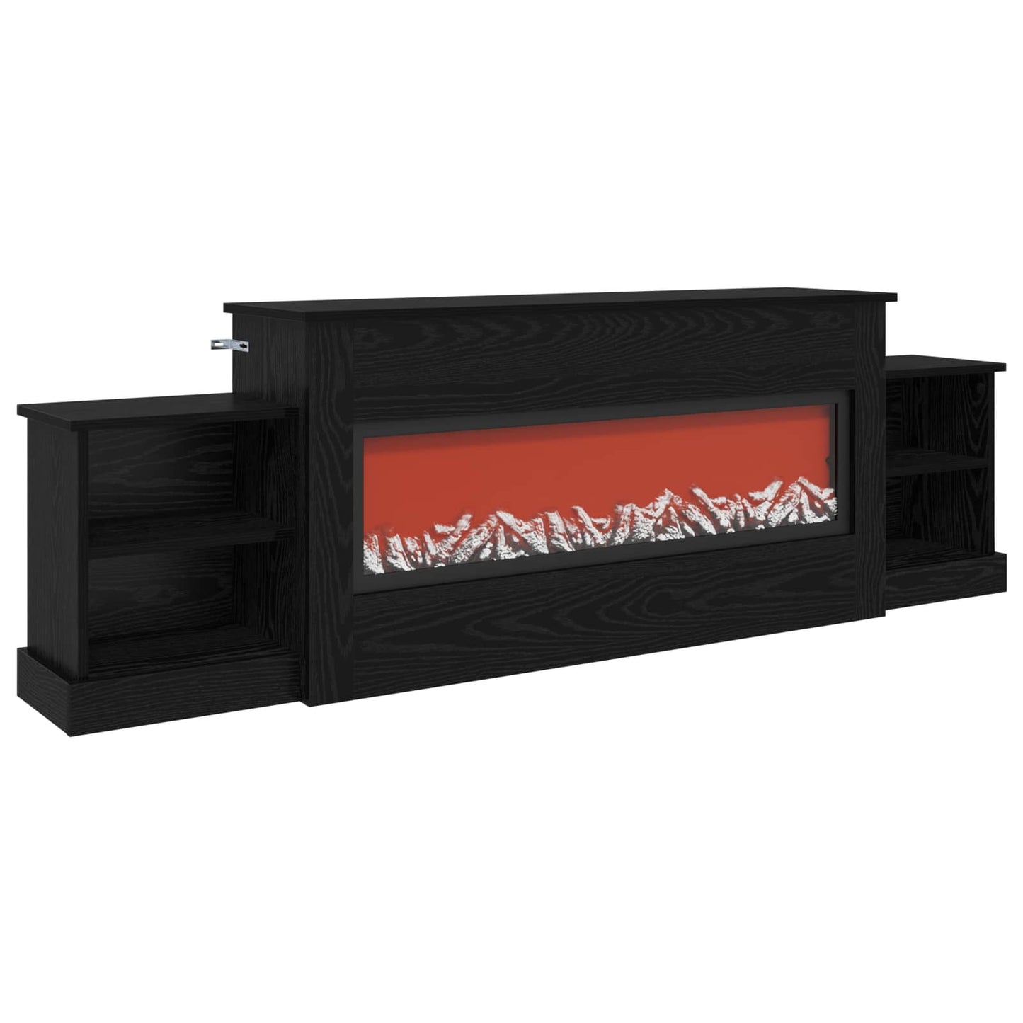 vidaXL Ηλεκτρικό τζάκι Μαύρη Δρυς 177 x 30 x 56,5 cm