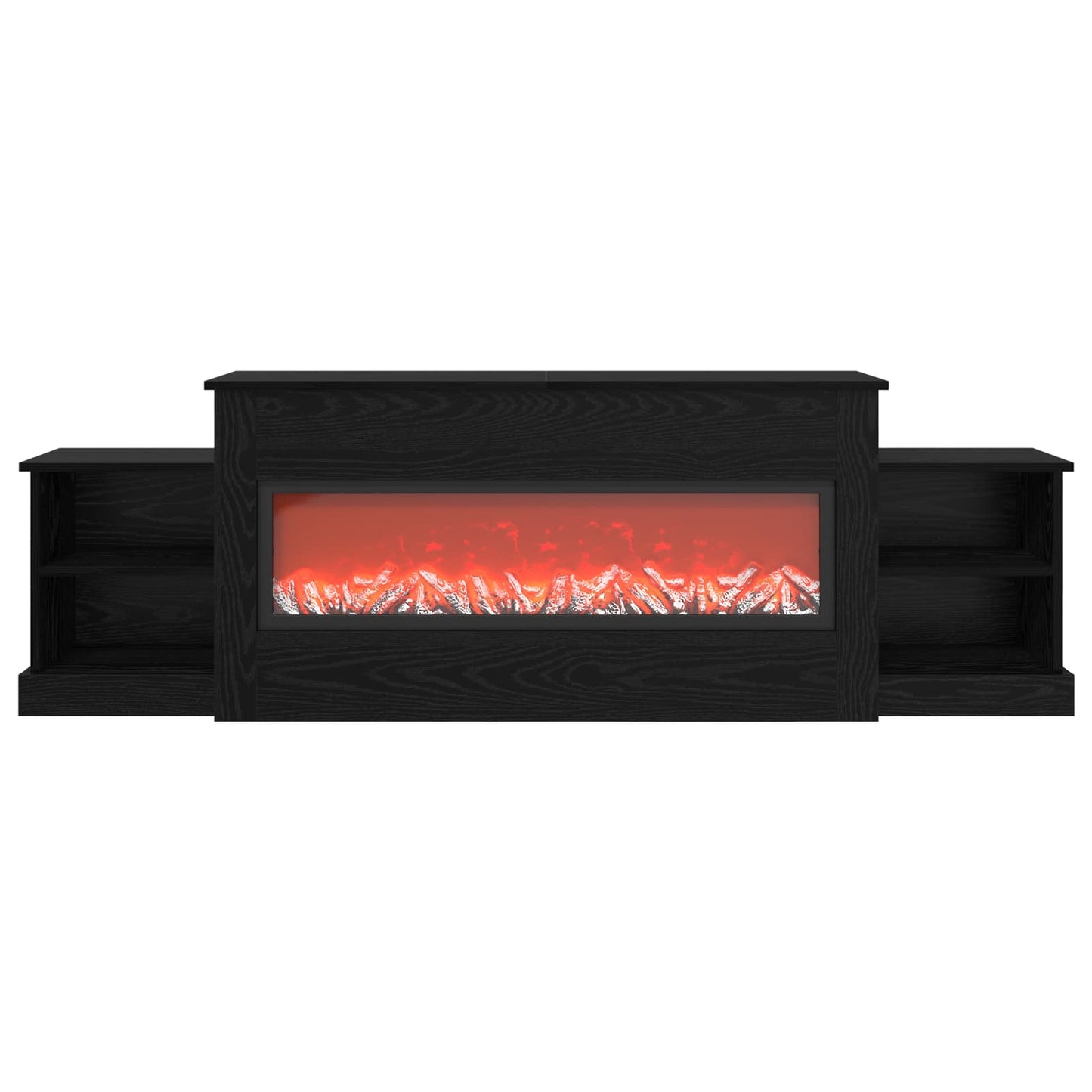 vidaXL Ηλεκτρικό τζάκι Μαύρη Δρυς 177 x 30 x 56,5 cm