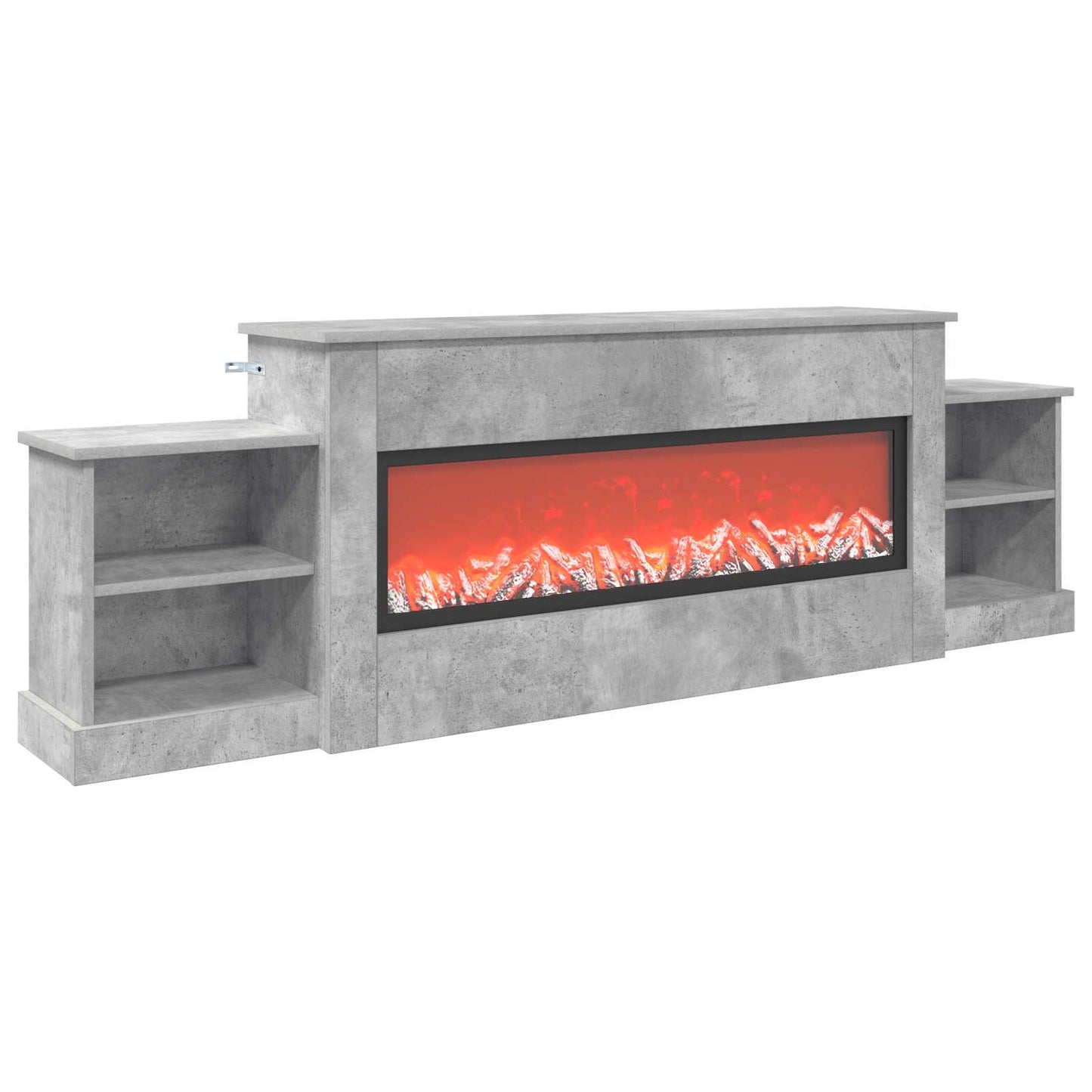 vidaXL Ηλεκτρικό τζάκι Σκυρόδεμα 177 x 30 x 56,5 cm Επεξεργασμένο ξύλο