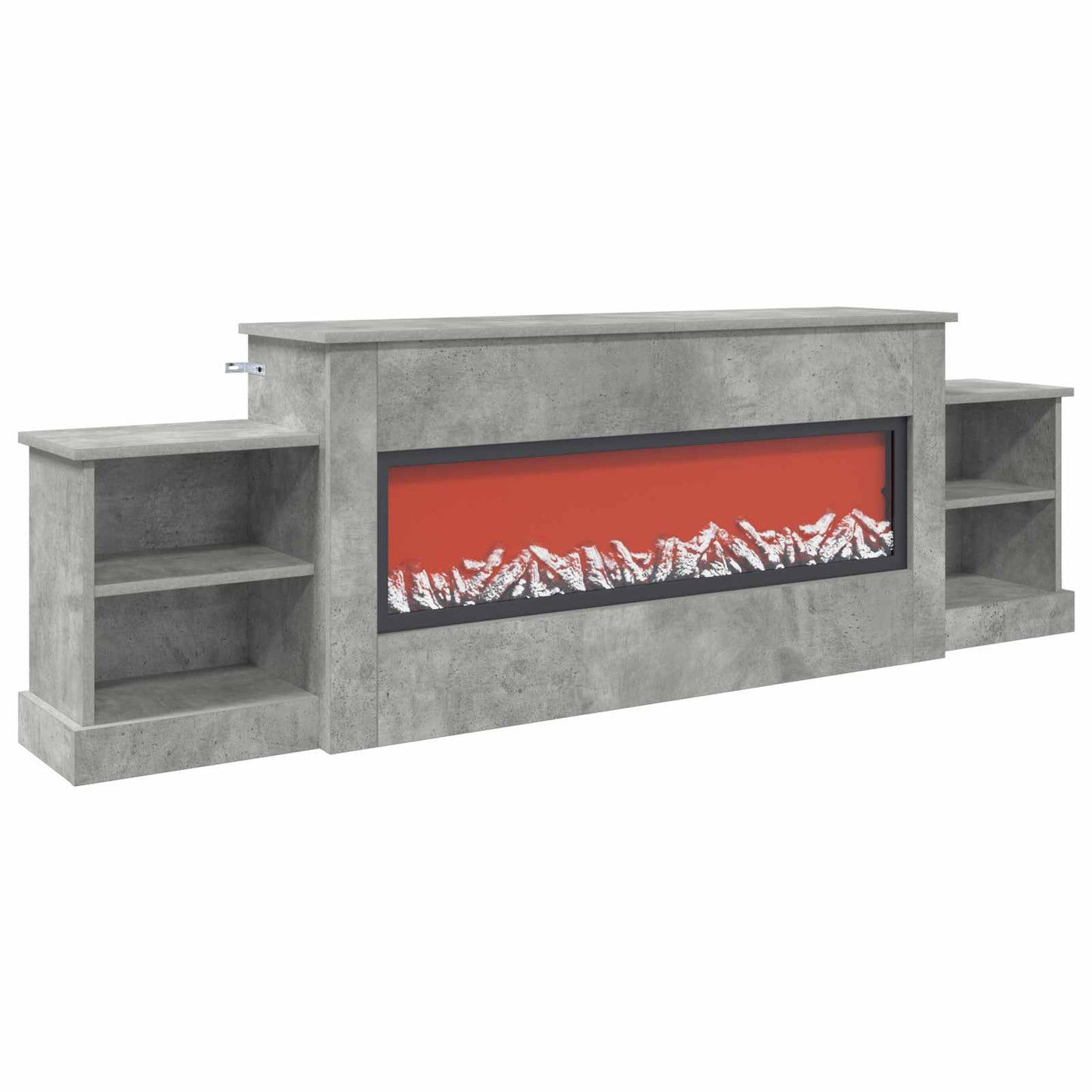 vidaXL Ηλεκτρικό τζάκι Σκυρόδεμα 177 x 30 x 56,5 cm Επεξεργασμένο ξύλο