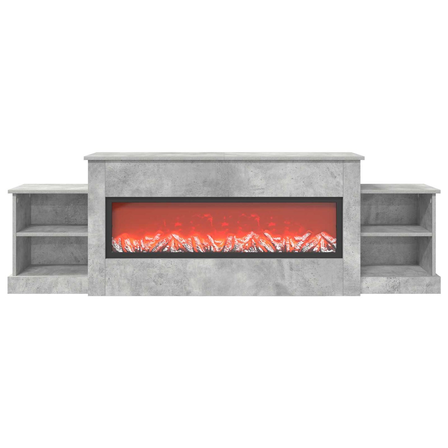 vidaXL Ηλεκτρικό τζάκι Σκυρόδεμα 177 x 30 x 56,5 cm Επεξεργασμένο ξύλο