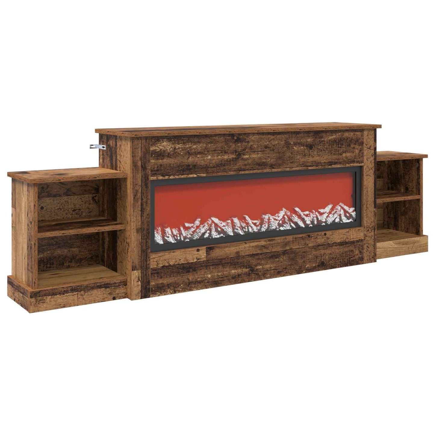 vidaXL Ηλεκτρικό τζάκι Παλαιωμένο ξύλο 177 x 30 x 56,5 cm