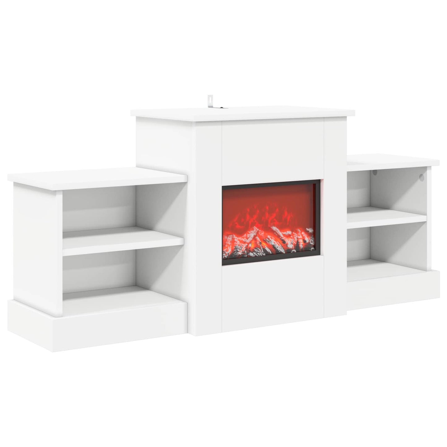 vidaXL Ηλεκτρικό τζάκι Λευκό 110 x 30 x 50 cm Επεξεργασμένο ξύλο