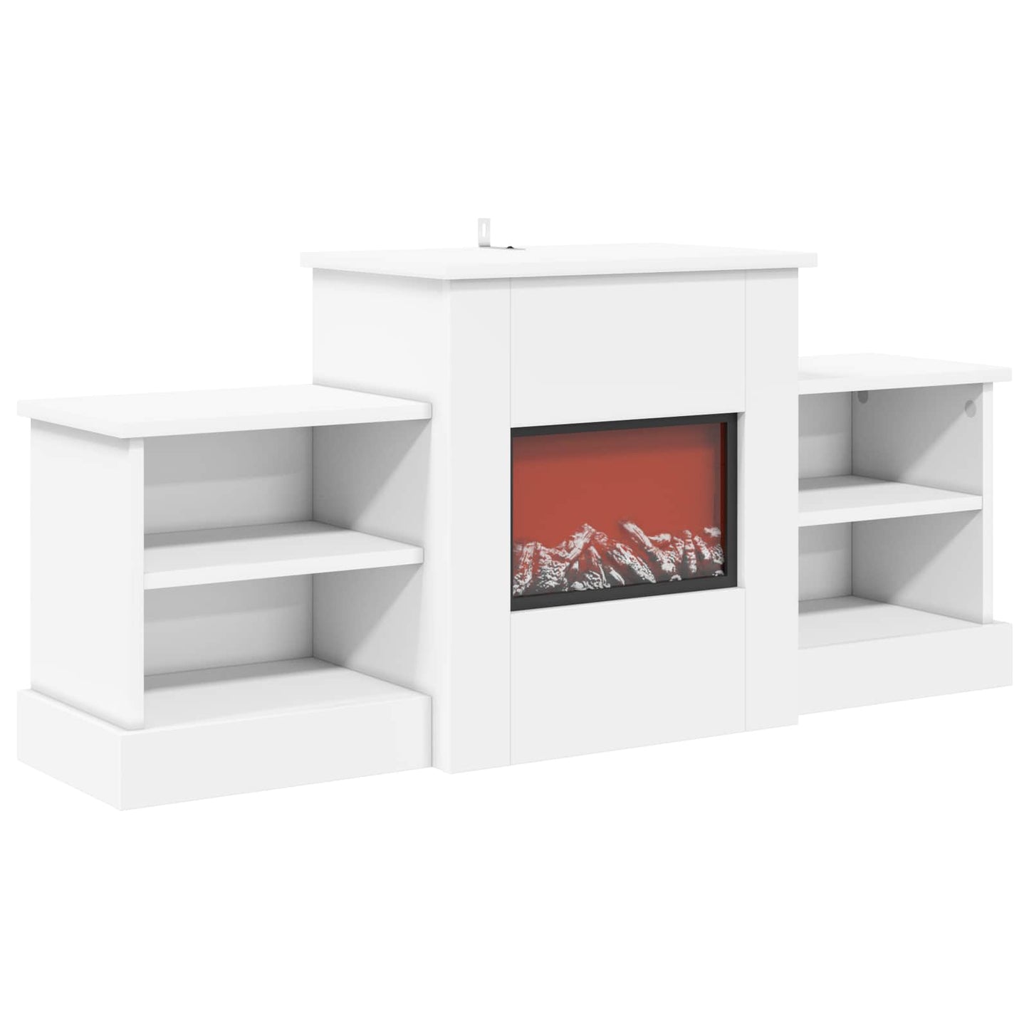 vidaXL Ηλεκτρικό τζάκι Λευκό 110 x 30 x 50 cm Επεξεργασμένο ξύλο