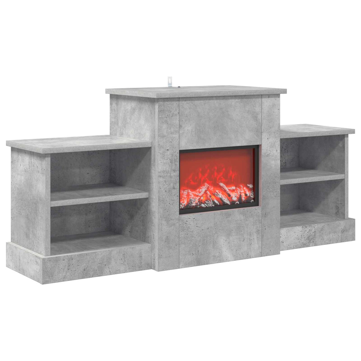 vidaXL Ηλεκτρικό τζάκι Σκυρόδεμα 110 x 30 x 50 cm Επεξεργασμένο ξύλο