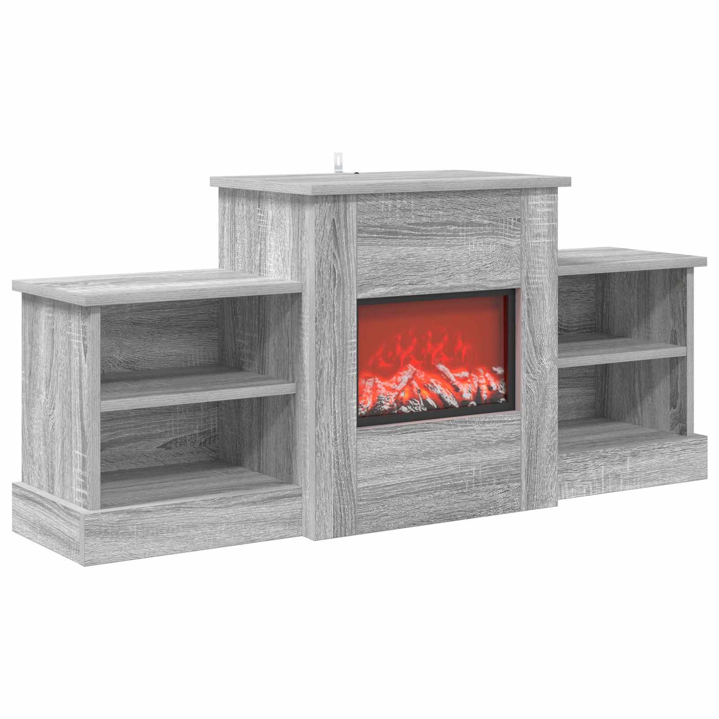 vidaXL Ηλεκτρικό τζάκι Γκρι Sonoma 110 x 30 x 50 cm Επεξεργασμένο ξύλο
