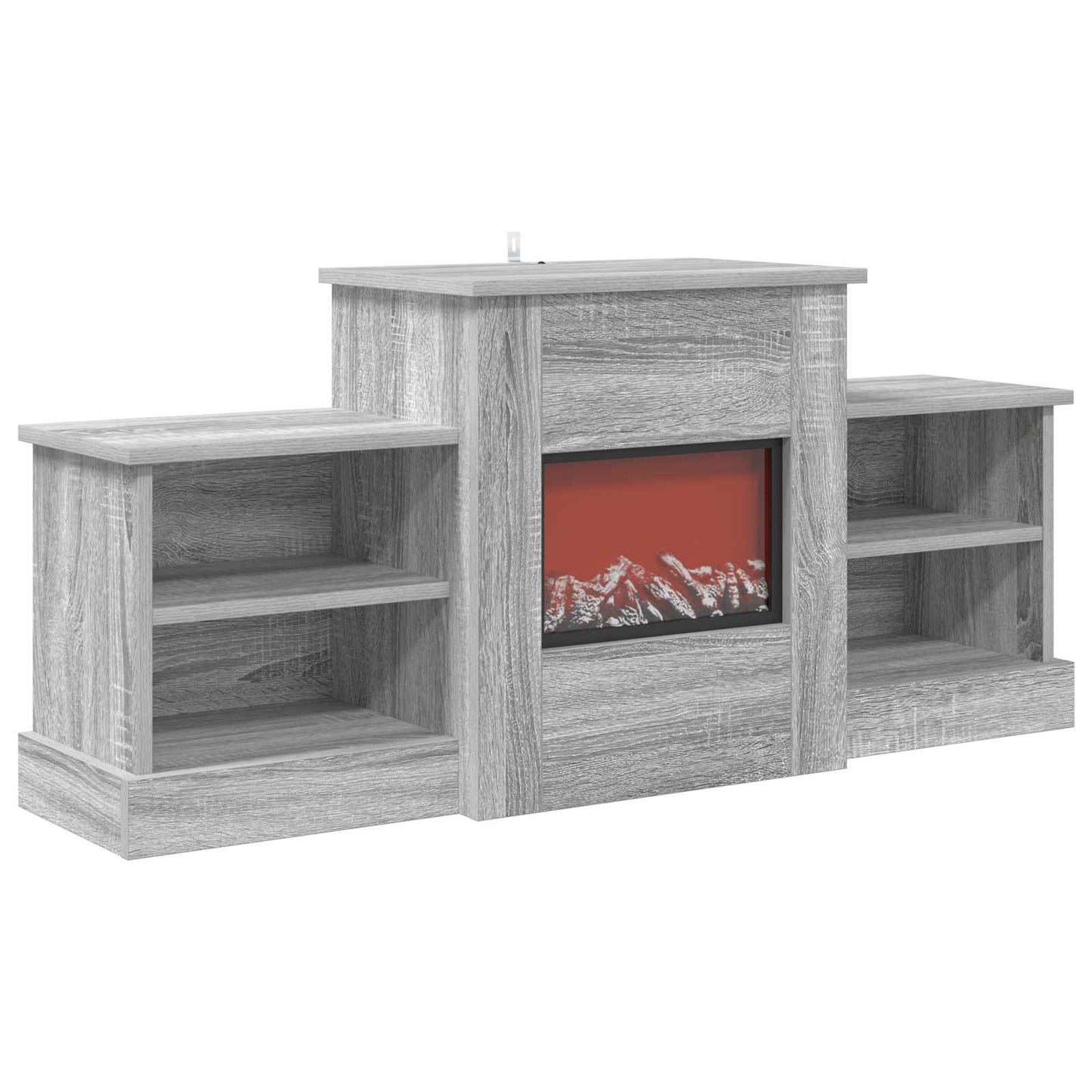vidaXL Ηλεκτρικό τζάκι Γκρι Sonoma 110 x 30 x 50 cm Επεξεργασμένο ξύλο