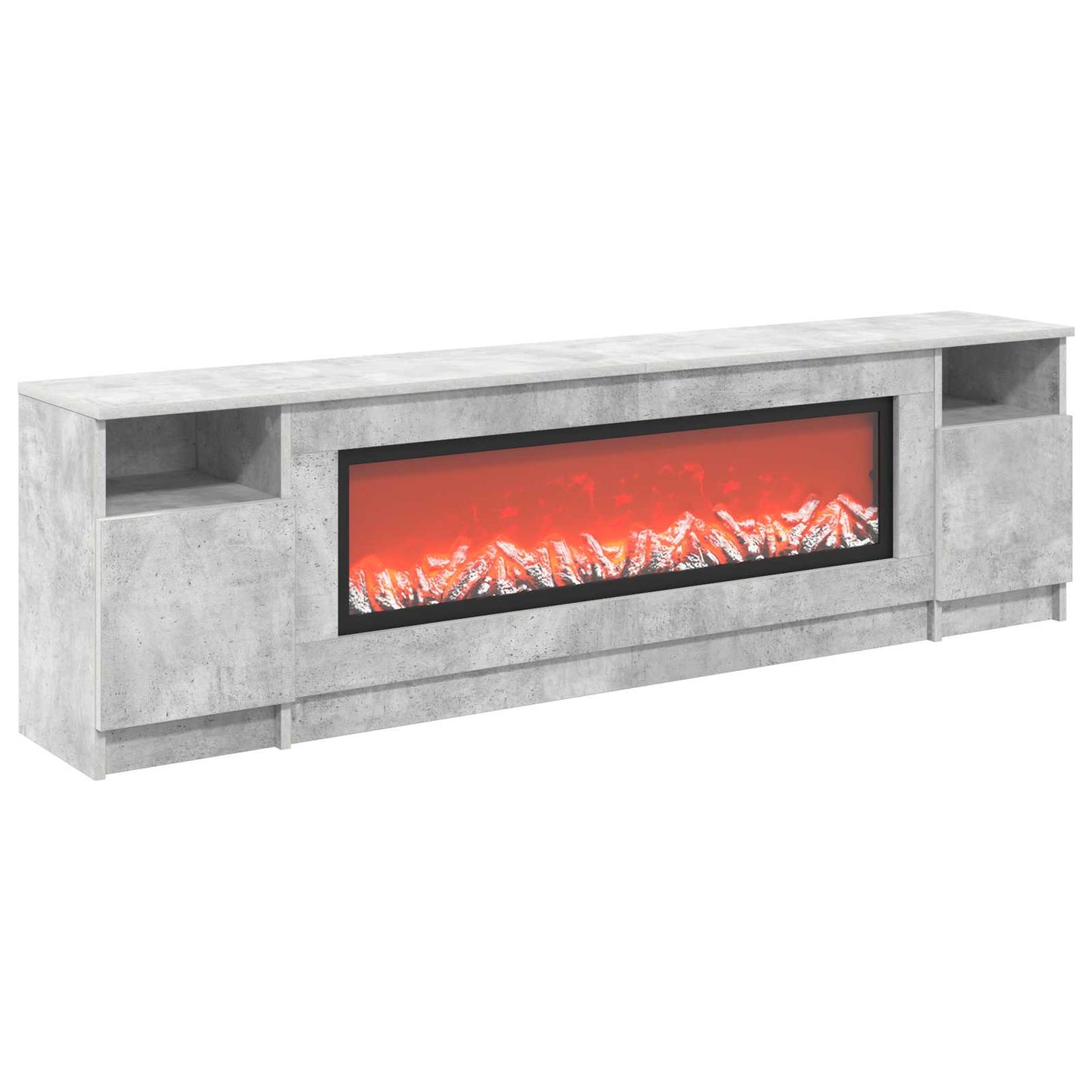 vidaXL Ηλεκτρικό τζάκι Σκυρόδεμα 165 x 28,5 x 47 cm Επεξεργασμένο ξύλο