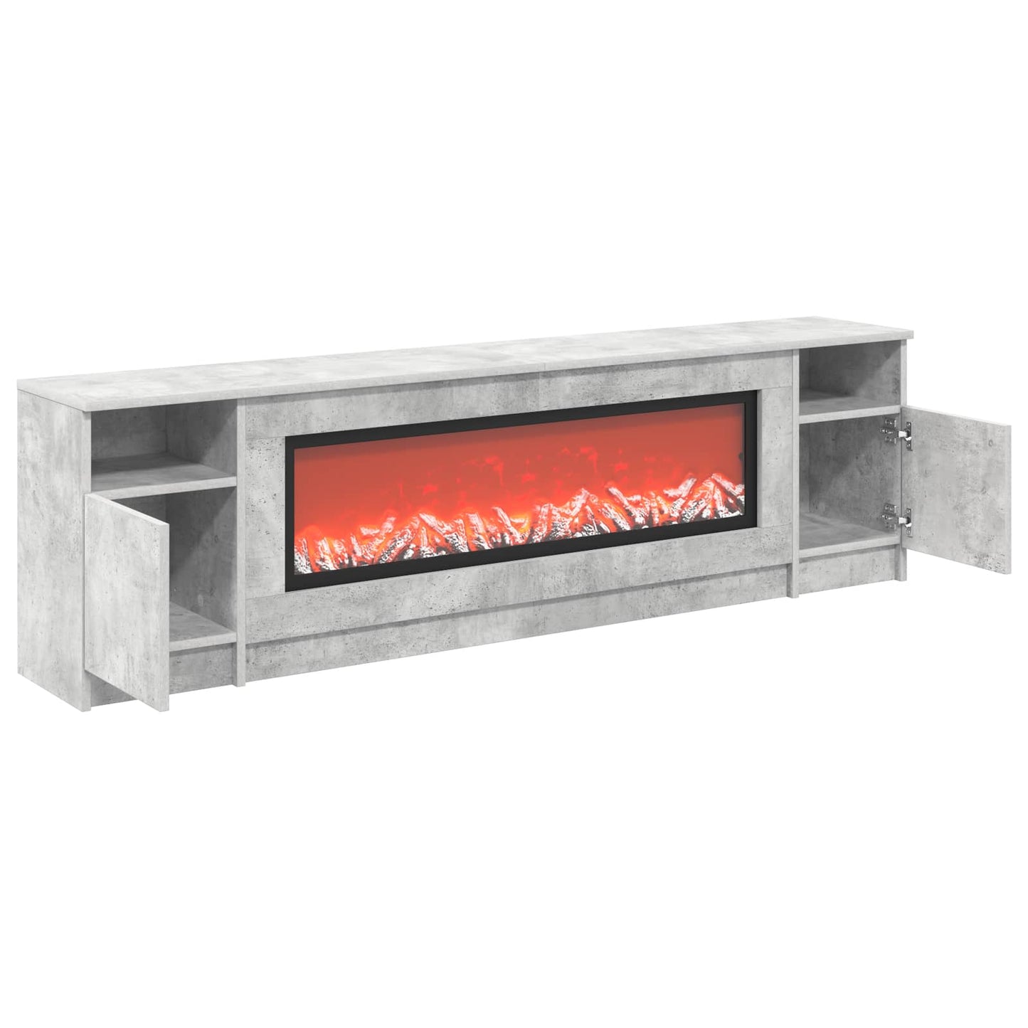 vidaXL Ηλεκτρικό τζάκι Σκυρόδεμα 165 x 28,5 x 47 cm Επεξεργασμένο ξύλο