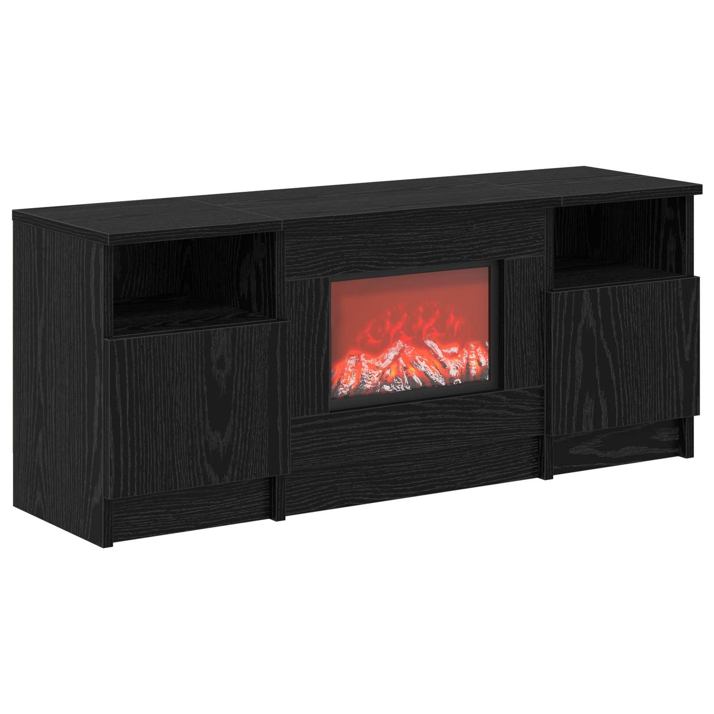 vidaXL Ηλεκτρικό τζάκι Μαύρη Δρυς 98 x 28,5 x 40,5 cm