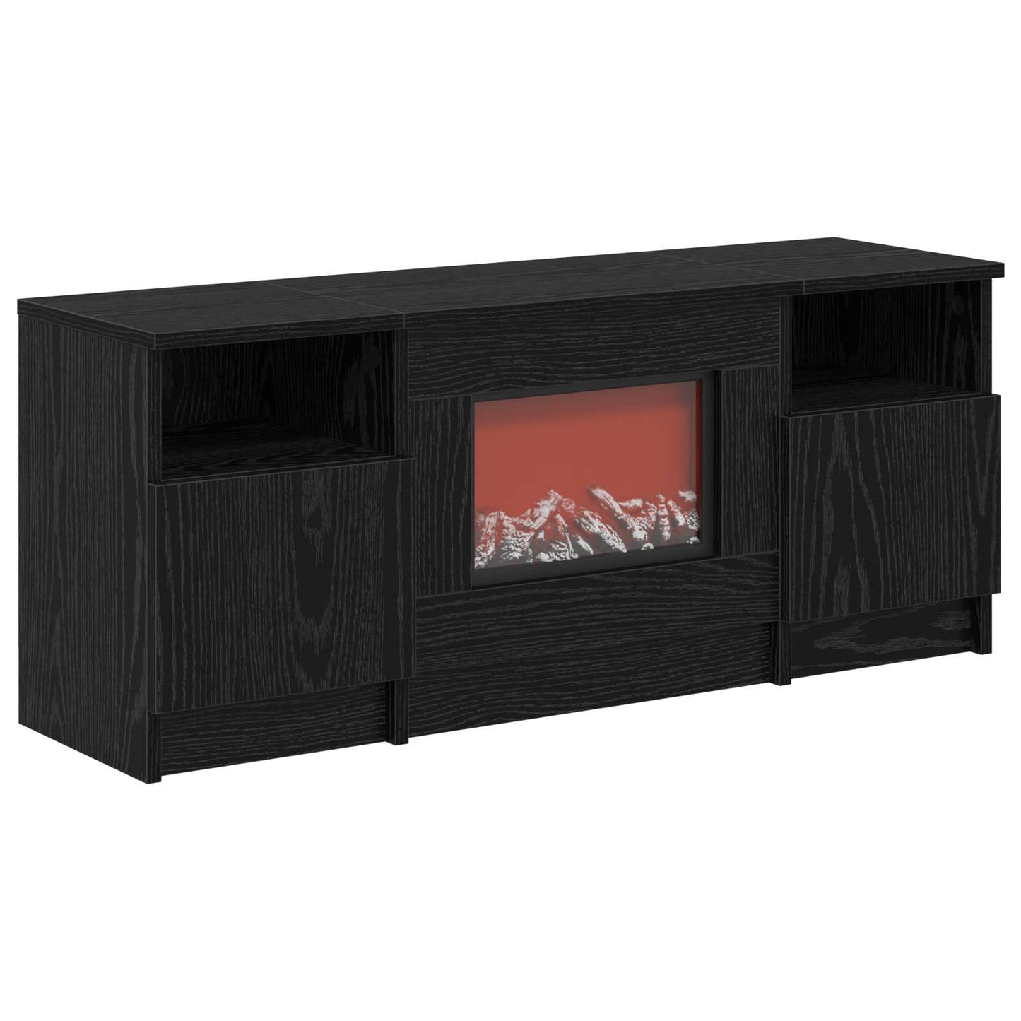 vidaXL Ηλεκτρικό τζάκι Μαύρη Δρυς 98 x 28,5 x 40,5 cm
