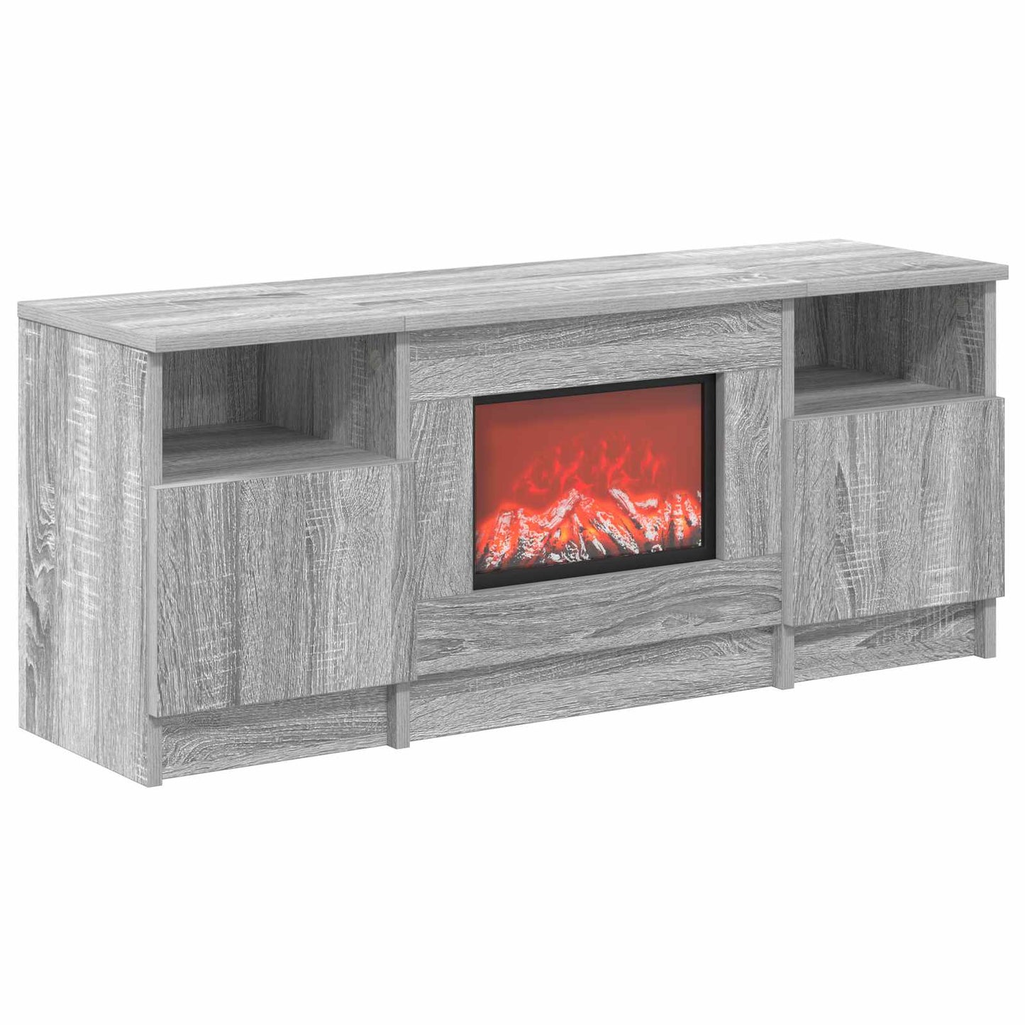 vidaXL Ηλεκτρικό τζάκι Γκρι Sonoma 98 x 28,5 x 40,5 cm