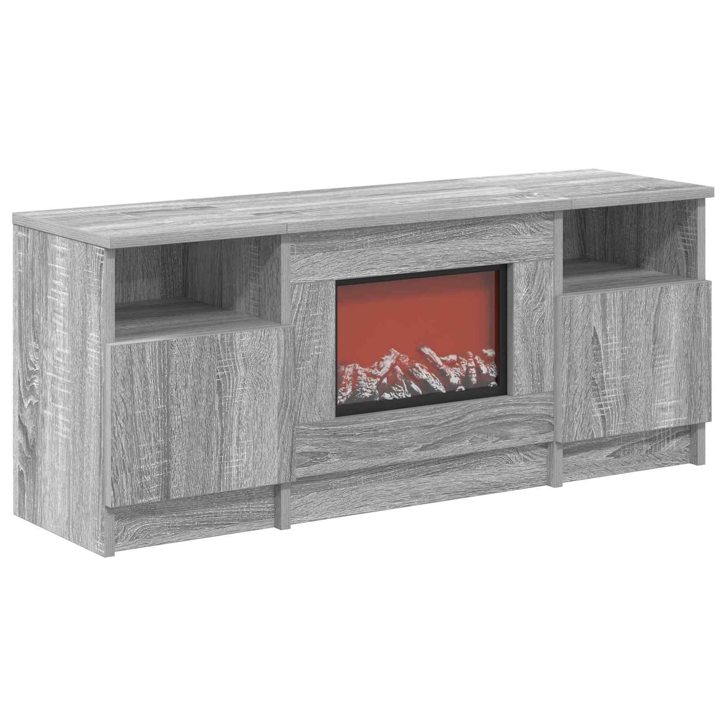 vidaXL Ηλεκτρικό τζάκι Γκρι Sonoma 98 x 28,5 x 40,5 cm