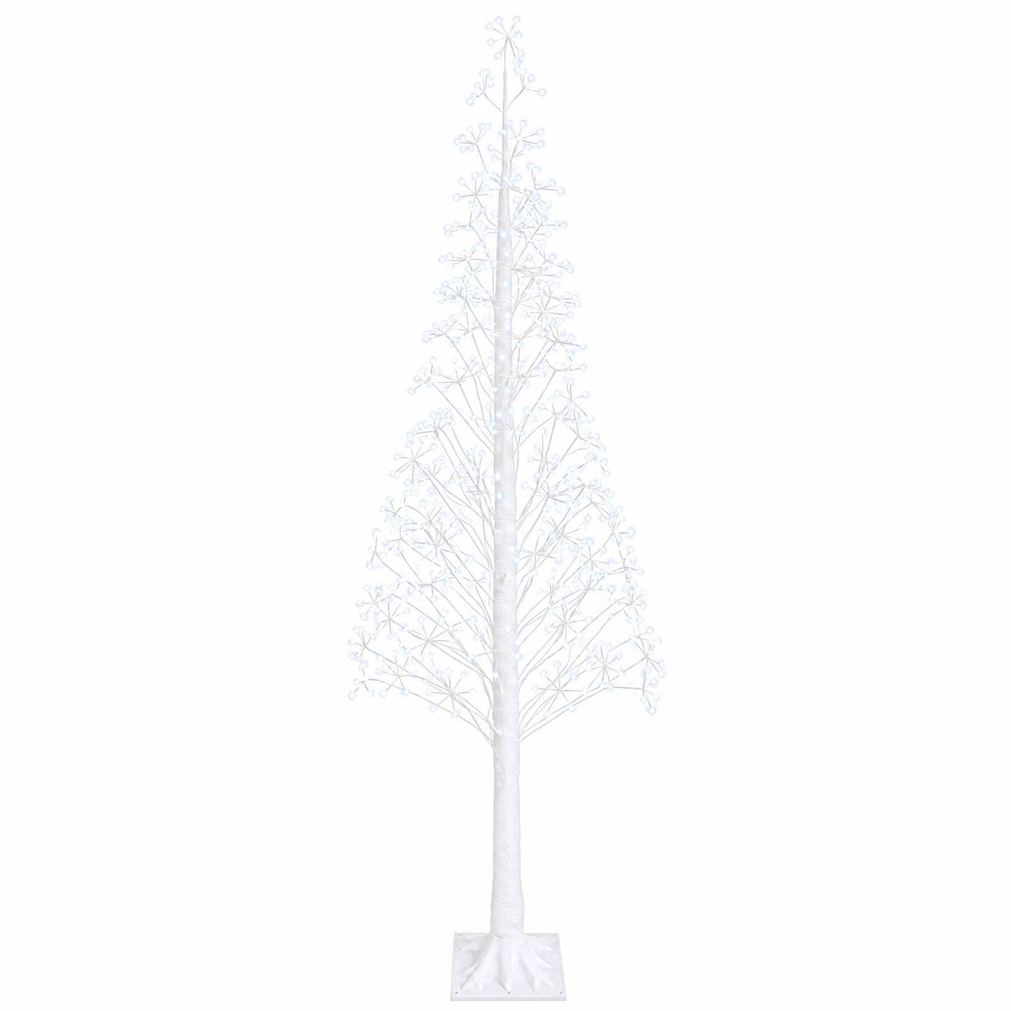 vidaXL Χριστουγεννιάτικο δέντρο starburst Λευκό 25 x 25 x 240 cm