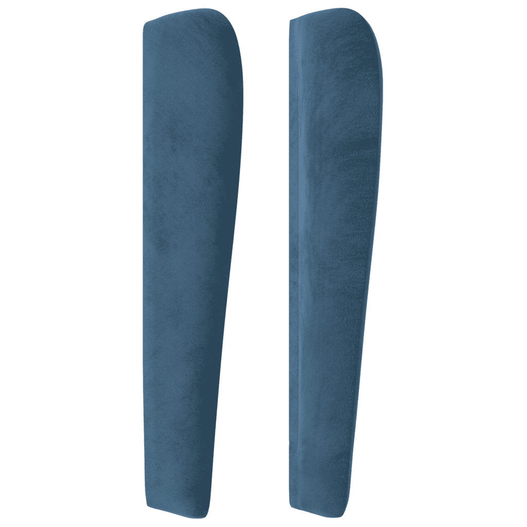 vidaXL Κρεβάτι Boxspring με Στρώμα Σκούρο Μπλε 140x190 εκ. Βελούδινο